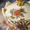 Enamel ceramic toothpick holder household European-style golden toothpick box cans toothpick box view 2