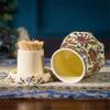 Enamel ceramic toothpick holder household European-style golden toothpick box cans toothpick box view 4