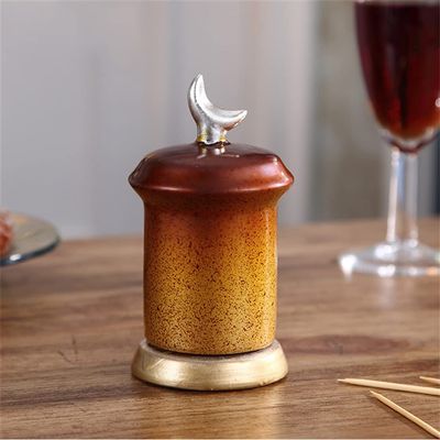 American toothpick box decoration toothpick jar living room table toothpick box household toothpick bucket (Color : C)