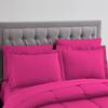 1 Piece Box Stitched Striped Pattern Comforter Ultra Soft 100% Egyptian Cotton Quilt Cover, 1000 Thread Count - (Full/Queen Size, Hot Pink) - 550 GSM Filling view 2