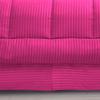 1 Piece Box Stitched Striped Pattern Comforter Ultra Soft 100% Egyptian Cotton Quilt Cover, 1000 Thread Count - (Full/Queen Size, Hot Pink) - 550 GSM Filling view 3