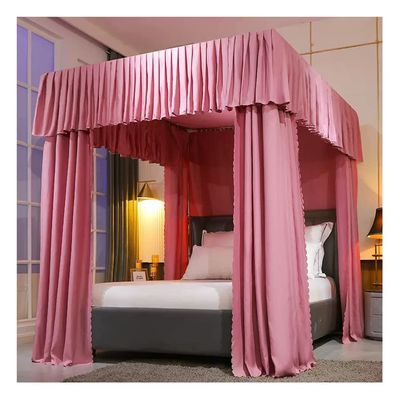Bed Canopy Simple Three Door Bed Canopy, Shading and Dust-Proof Wind Proof Bed Curtain, with Stainless Steel Bracket (Color : A3, Size : 150X200X200CM)