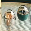 Transparent glass egg box ceramic cotton swab toothpick holder storage box living room storage box (Color : C) view 4