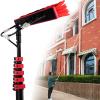 SHENUZ Window Cleaning Pole, Window Cleaner Kit, Water/Hose Fed Pole, Window Cleaning Brush Equipment, Cleaning Photovoltaic and Solar Panels,24FT/7.2M view 1