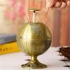 Retro Alloy Globe Toothpick Holder Container Household Table Toothpick Storage Box Toothpick Dispenser (Color : A) view 3