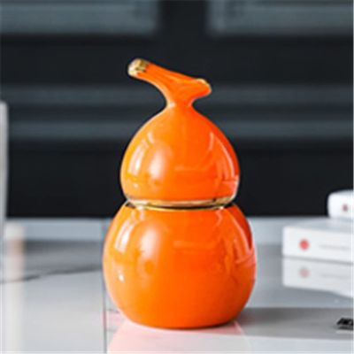 Toothpick barrel barrel Nordic hotel restaurant household cotton swab box Chinese gourd storage tank (Color : B)