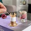 Chinese toothpick container ceramic toothpick container dining room table decoration kitchen utensils (Color : A) view 4
