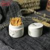 Ceramic Marble Toothpick Holder Kitchen Utensils Decor Portable Box Holder Dining Table view 2