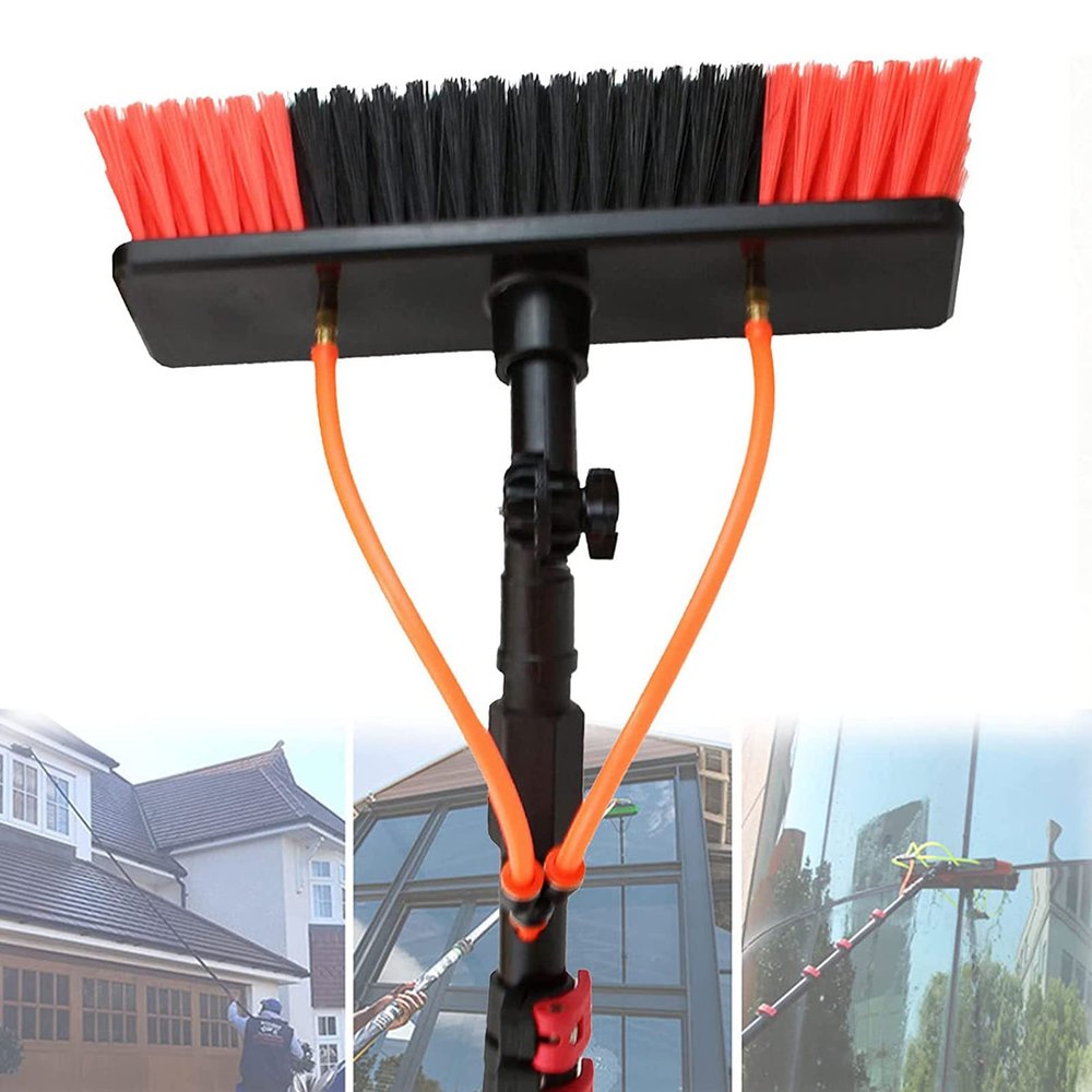 Water Fed Pole Kit, Water Fed Brush, Water Fed Cleaning System, Cleaning Tool Outdoor Window Cleaner, Solar Panel Cleaning Syste,29FT/9M