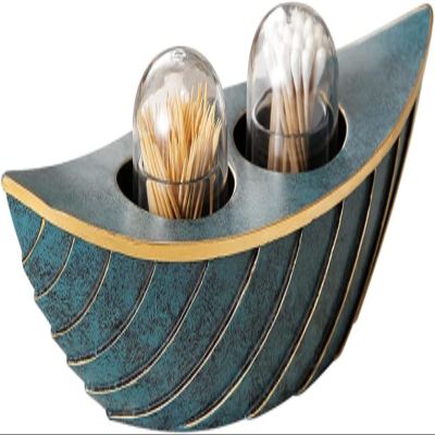 Chinese-style living room coffee table storage ornaments retro toothpick holder cute toothpick storage