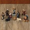 Tnfeeon Resin Nativity Figurine Set for Christmas, 11 Pcs Christmas Indoor Resin Set Collectible Christmas Countertop Nativity Figures Miniatures Statue Christmas Decorations Holy Family Decor view 3
