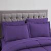 1 Piece Box Stitched Striped Pattern Comforter Super Soft 100% Egyptian Cotton Quilt Cover, 1000 Thread Count - (King/California King Size, Purple) 550 GSM Filling view 2
