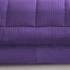 1 Piece Box Stitched Striped Pattern Comforter Super Soft 100% Egyptian Cotton Quilt Cover, 1000 Thread Count - (King/California King Size, Purple) 550 GSM Filling view 3