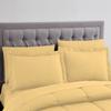1 Piece Box Stitched Striped Pattern Comforter Super Soft 100% Egyptian Cotton Quilt Cover, 1000 Thread Count - (King/California King Size, Gold) 550 GSM Filling view 2