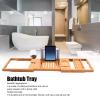 Bathtub Caddy TrayRetractable Bamboo Bath Table TrayPersonalised Gifts for Women, with Wine Glass Holder for Luxury Spa or Reading view 3