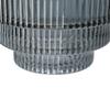 Benjara Rae Set of 2 Glass Vases, Geometric Round, Blue and Clear view 3