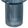 Benjara Rae Set of 2 Glass Vases, Tall Round Cylinders, Blue and Clear view 3