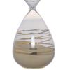 Benjara Doug Set of 3 Decorative 60 Minute Hourglass Accent Dcor, Black, White and Tan view 2