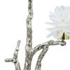 Benjara BM285005 15 in. Sue Accent Decor Figurine Bird on a Branch Flower - Black & Silver view 2