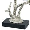 Benjara BM285005 15 in. Sue Accent Decor Figurine Bird on a Branch Flower - Black & Silver view 4