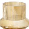 Benjara Rae Set of 2 Glass Vases, Tall Round Cylinders, Yellow and Clear view 2