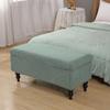 XGANGM Stretch Ottoman Cover Rectangle with Lid S/M/L Storage Ottoman Bench Slipcovers Footstool Cover Rectangle Pouffe Covers Rectangle Removable Washable,Pea Green,1medium view 3