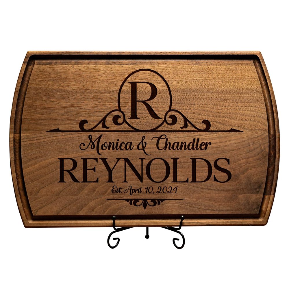 Personalized Cutting Board  Monogrammed Wood Charcuterie Board  Custom Valentines Day Gift for Couples, Wedding, Engagement, Anniversary & Housewarming