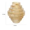 Benjara Rae Set of 2 Glass Vases, Geometric Round view 4