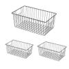 16inch Freezer Wire Storage Organizer Baskets, Household Refrigerator Bins with Built-in Handles for Cabinet, Pantry view 1
