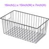 16inch Freezer Wire Storage Organizer Baskets, Household Refrigerator Bins with Built-in Handles for Cabinet, Pantry view 2