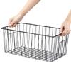 16inch Freezer Wire Storage Organizer Baskets, Household Refrigerator Bins with Built-in Handles for Cabinet, Pantry view 4