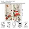Mushroom Bedroom Curtains,Dream Forest Plants Moon Stars Animals Snails Bedroom Living Room Kitchen Rod Pocket Curtains 63x63in view 2