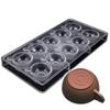 10 Cavities Coffee Cup Shape PC Polycarbonate Chocolate Mold Ice Cube Molds Plastic Candy Making Tools DIY Baking Supplies view 1
