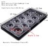 10 Cavities Coffee Cup Shape PC Polycarbonate Chocolate Mold Ice Cube Molds Plastic Candy Making Tools DIY Baking Supplies view 2