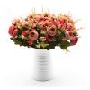 10 Heads/1 Bundle Silk Tea Roses Bride Bouquet for Christmas Home Wedding New Year Fake Plants Artificial Flowers Fake Flowers(Light Pink) view 3