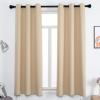 GZQIAWY Eyelet Curtain,Opaque 75%-95% Blackout Thermal Curtain,Cold and Heat Insulation Decorative Curtain Heat Protection Curtain Winter Summer (Width x Height) W133.8 x H94.48in Beige 1PCS view 1