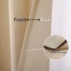 GZQIAWY Eyelet Curtain,Opaque 75%-95% Blackout Thermal Curtain,Cold and Heat Insulation Decorative Curtain Heat Protection Curtain Winter Summer (Width x Height) W133.8 x H94.48in Beige 1PCS view 4