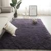 Wlian Super Soft Shaggy Rugs Fluffy Carpets for Bedroom - Washable Fuzzy Area Rugs Anti-Slip for Bedroom Living Room Kids Room Girls Nursery Home Decor, 5.3x6.6 Feet, Graypurple view 1