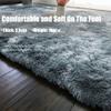 Wlian Super Soft Shaggy Rugs Fluffy Carpets for Bedroom - Washable Fuzzy Area Rugs Anti-Slip for Bedroom Living Room Kids Room Girls Nursery Home Decor, 5.3x6.6 Feet, Graypurple view 4