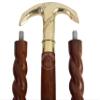 Humaira Nautical Walking Stick, Wood and Brass Anchor Handle, Brown, Decorative Cane for Men view 2