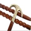 Humaira Nautical Walking Stick, Wood and Brass Anchor Handle, Brown, Decorative Cane for Men view 4