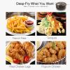 Japanese Tempura Deep Fryer Pot 2.3L- Fahrenheit Thermometer, Temperature Resistance Nonstick Coating, Easy Clean up, Heat up Fast, Exquisite Black Oil Fryer, 8.2inch Deep Frying Pot view 2