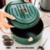 Japanese Tempura Deep Fryer Pot 2.3L- Fahrenheit Thermometer, Temperature Resistance Nonstick Coating, Easy Clean up, Heat up Fast, Exquisite Black Oil Fryer, 8.2inch Deep Frying Pot view 3