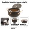Cyrder Japanese Tempura Deep Fryer Pot 3.5L- Fahrenheit Thermometer, Nonstick Coating, Easy Clean, Heatup Fast, Big Exquisite Black Oil Fryer 10in view 3