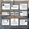 Lujoso Castle 3 Pc Button Stitch Duvet Cover Set Made of 100% Long Staple Egyptian Cotton 800 TC view 4