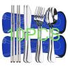 10PCS Portable Silverware Set with Case, Lengnoyp Travel Camping Utensils Set, Premium Stainless Steel Travel Cutlery Set, Reusable Safe Flatware Sets for Lunch Box/Workplace/Students, Silver view 2
