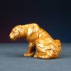 Brass Little Tiger Sculpture,Metal Zodiac Tiger Statue Model Crafts Desktop Ornament Bar Home Living Room Bookshelf Wine Cabinet Decor Accessories view 4