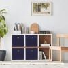 NieEnjoy Black Foldable Storage Cubes Bins ,11 Inch Cloth Storage Cube Fabric Storage Box Cubes Organizer Baskets with Handles for Home Organizer Set of 3 (Navy Blue) view 4