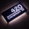 12V Backlit House Numbers for House,Personalised Illuminated Numbers,Address Plaque Lighted with LED (40X20CM, White Light) view 3