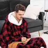 Blanket Super Long Flannel Blanket with Sleeves Winter Hoodies Sweatshirt Women Men Pullover Fleece Giant TV Blanket Oversized New Adult (Color : Pink, Size : 150CM) view 4
